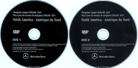 Latest Mercedes NTG4-212 2019 Navigation Map Update DVD North America v19