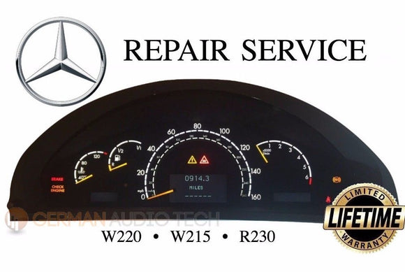 REPAIR SERVICE for MERCEDES BENZ W220 W215 R230 INSTRUMENT GAUGE CLUSTER ILLUMINATION BACK LIGHTING