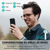 Bluetooth Earphones 5.2 Wireless Earbuds IPX7 Waterproof LED Noise Cancelation for iPhone Android