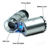 60X Magnifying Loupe Inspector Jewelry Jewelers Electronics Pocket Magnifier Loop Eye Glass Led Light