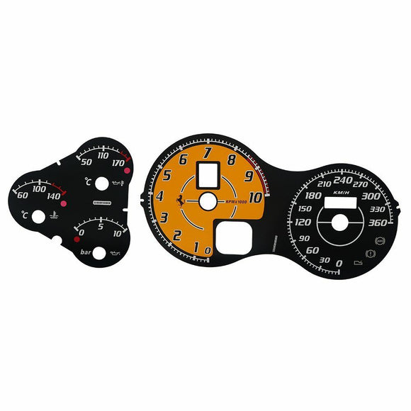Original Gauge Face for Ferrari 360 Instrument Cluster 360KM/H Metric