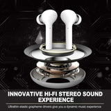 Bluetooth Earphones 5.2 Wireless Earbuds IPX7 Waterproof LED Noise Cancelation for iPhone Android