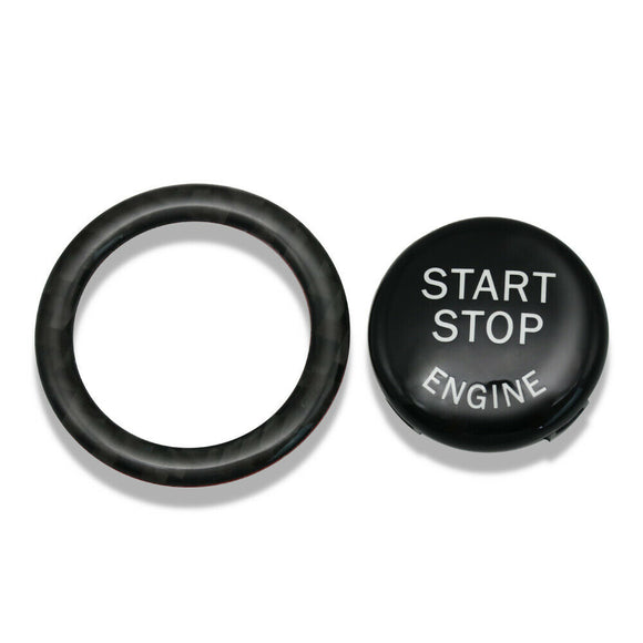 Engine Start Stop Button Cap for BMW E60 E70 E71 E84 E90 E92 Blue Red Black Carbon Fiber Ring