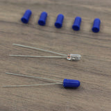 5x Blue Caps Covers for 3mm Grain Wheat Incandescent Lamps Bulbs LEDs