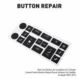Worn Button Repair Decals for 2007-14 Cadillac Escalade EXT ESV Climate Control & Radio