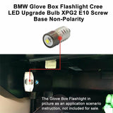 BMW Glove Box Flashlight Cree LED Upgrade Bulb XPG2 E10 Non-Polarity Screw Base