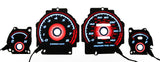 Type R Style Gauge Face Overlay for 1990-1993 Acura Integra LS / Gs / Rs Red Glow