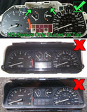 Type-R Style Gauge Face Overlay for 1990 1991 Honda CRX CR-X Ef8 Ef9 JDM Red Glow