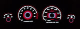 Type-R Style Gauge Face Overlay 1994-2001 Acura Integra GSR GS-R JDM Red Glow