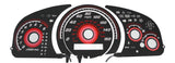 Type-R Style Gauges Face Overlay for 2003-2007 Honda Accord Automatic Red Glow 160MPH