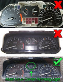 Type R Style Gauge Face Overlay 1988-1989 Honda CRX CR-X HF with Tach Red Glow
