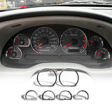 Chrome Dashboard Dial Gauge Ring Set for Ford Mustang 1994-2004
