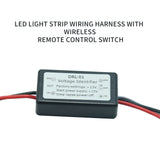 3-way LED light strip wiring harness with wireless remote control switch AA1072