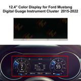 12.4" Color Display for Ford Mustang Digital Gauge Cluster Instrument Panel Speedometer