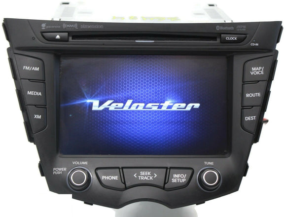 2012-2015 Hyundai Veloster AM FM XM Navigation Map Radio CD Player w Bluetooth LNC1700ENFS