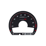 Type-R Style Gauge Face for 2006-11 Honda Civic FA5 FG2 FA1 FD1 9000rpm Black