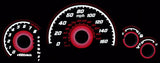 Type-R Style Gauges Face Overlay for 2003-2007 Honda Accord Automatic Red Glow 160MPH