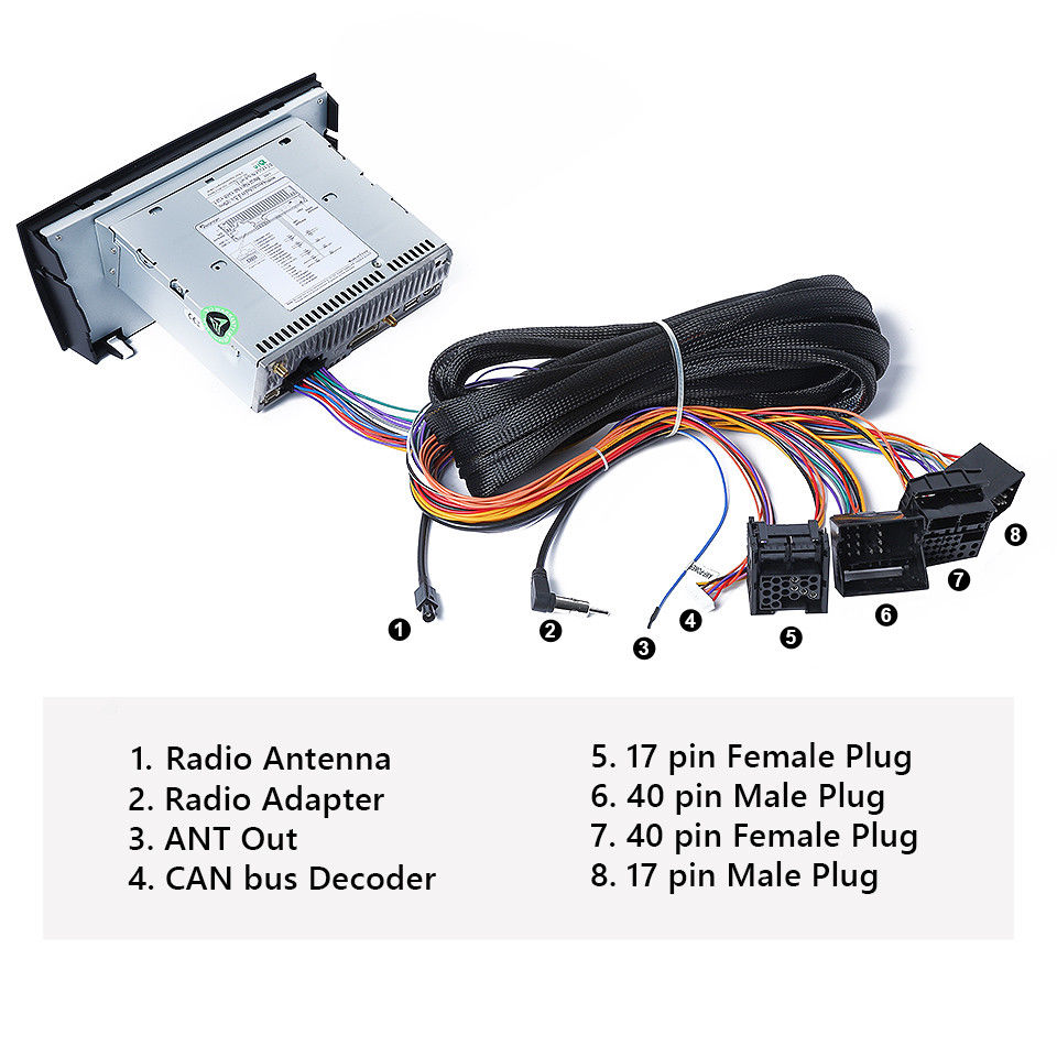 5.5-Meter Radio Extension Harness for BMW E39 E46 E53 Eonon A0582
