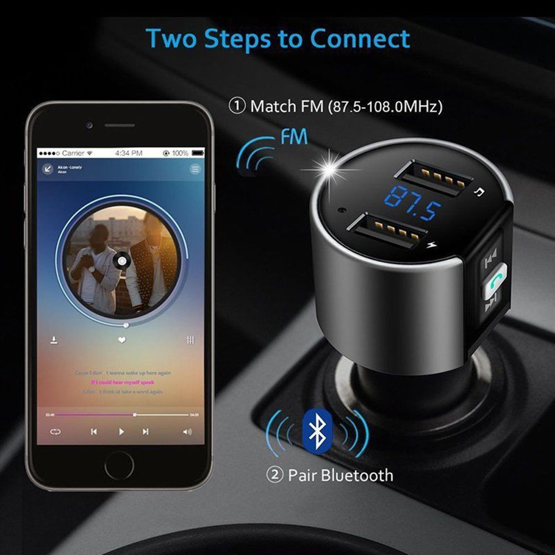 Bluetooth FM Transmitter MP3 Player Radio Car Cigar Plug Adapter Kit USB Charger