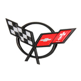 Hood Trunk Cross Flags Decal Emblem Badge for Corvette C5 Z06 1997-2004