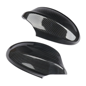 Pair Carbon Fiber Side Mirror Cover Cap for 05-08 BMW E90 E91 328i 335i Pre-LCI