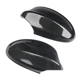 Pair Carbon Fiber Side Mirror Cover Cap for 05-08 BMW E90 E91 328i 335i Pre-LCI