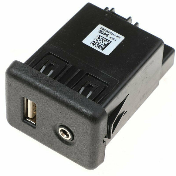 Dual USB Aux Port Receptacle for GMC Chevrolet Center Console Jack 13599456