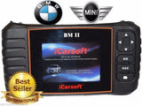 New iCARSOFT BMII for BMW MINI OBD2 DIAGNOSTIC SCANNER TOOL OIL ERASE FAULT CODES