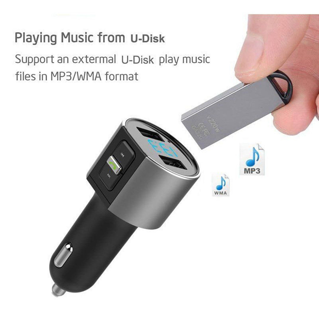 Bluetooth FM Transmitter MP3 Player Radio Car Cigar Plug Adapter Kit USB Charger