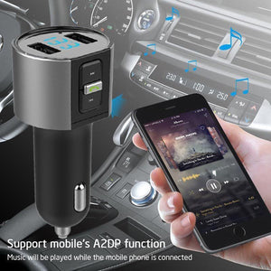 Bluetooth FM Transmitter MP3 Player Radio Car Cigar Plug Adapter Kit USB Charger