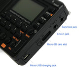 V115 Portable FM/AM/SW Radio Digital Rechargeable MP3 Player Recorder