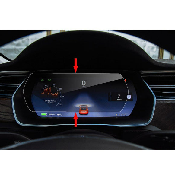 Dash Instrument Panel Tempered Glass Screen Protector for Tesla Model S / X