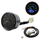 LCD Digital Motorcycle Speedometer Tachometer Cafe Racer moto Odometer 12000RPM