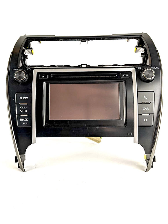 2012 Toyota Camry Radio Display Screen w Compact Disc PN 86140-06010 Face Code 57012