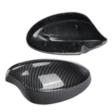 Pair Carbon Fiber Side Mirror Cover Cap for 05-08 BMW E90 E91 328i 335i Pre-LCI