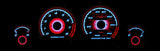 Type R Style Gauge Face Overlay for 1990-1993 Acura Integra LS / Gs / Rs Red Glow