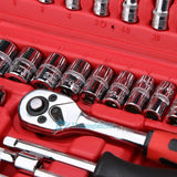 46pc Spanner Socket Screwdriver Set 1/4 Car Repair Tool Ratchet Wrench Set Tool