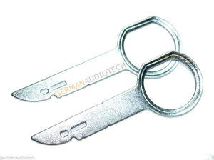 (2) New MERCEDES-BENZ RADIO REMOVAL RELEASE TOOL KEY SET for FACTORY CD PLAYER CASSETTE TAPE