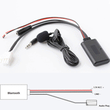 Bluetooth AUX Music Audio Adapter for Honda Goldwing GL1800 3-Pin Wire Cable+MIC