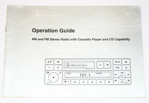 MERCEDES BENZ RADIO STEREO ORIGINAL OWNERS MANUAL OPERATION GUIDE BOOK 1994-1998