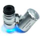 60X Magnifying Loupe Inspector Jewelry Jewelers Electronics Pocket Magnifier Loop Eye Glass Led Light