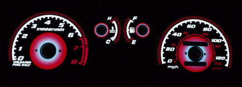 Type-R Style Gauge Face Overlay for 1990 1991 Honda CRX CR-X Ef8 Ef9 J ...