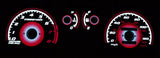 Type-R Style Gauge Face Overlay for 1990 1991 Honda CRX CR-X Ef8 Ef9 JDM Red Glow