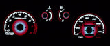 Type R Style Gauge Face Overlay 1988-1989 Honda CRX CR-X HF with Tach Red Glow