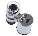 60X Magnifying Loupe Inspector Jewelry Jewelers Electronics Pocket Magnifier Loop Eye Glass Led Light