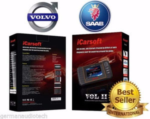 New  iCARSOFT VOLII for SAAB VOLVO OBD2 NEW DIAGNOSTIC SCANNER TOOL ERASE FAULT CODES SERVICE RESET