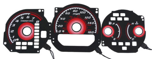 Type-R Gauge Face Overlay for 2001 2002 2003 Acura CL 160MPH JDM Red G ...