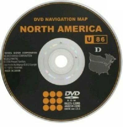 U86 Ver 13.1 Navigation DVD for 2009-2011 TOYOTA GENX5 North America GPS Road Map Update