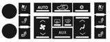 Worn Button Repair Decals for 2007-14 Cadillac Escalade EXT ESV Climate Control & Radio