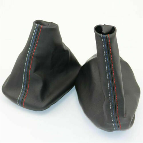 Alcantara Gear Shift Boot & Handbrake Cover For BMW E90 - White Stitching, Manual Transmission